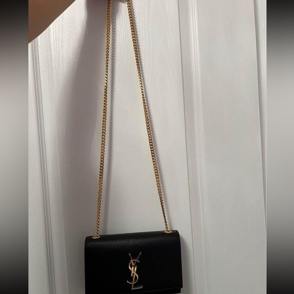 💯 AUTHENTIC YVES SAINT LAURENT 
Black Small Kate Chain Bag - Picture 4 of 10